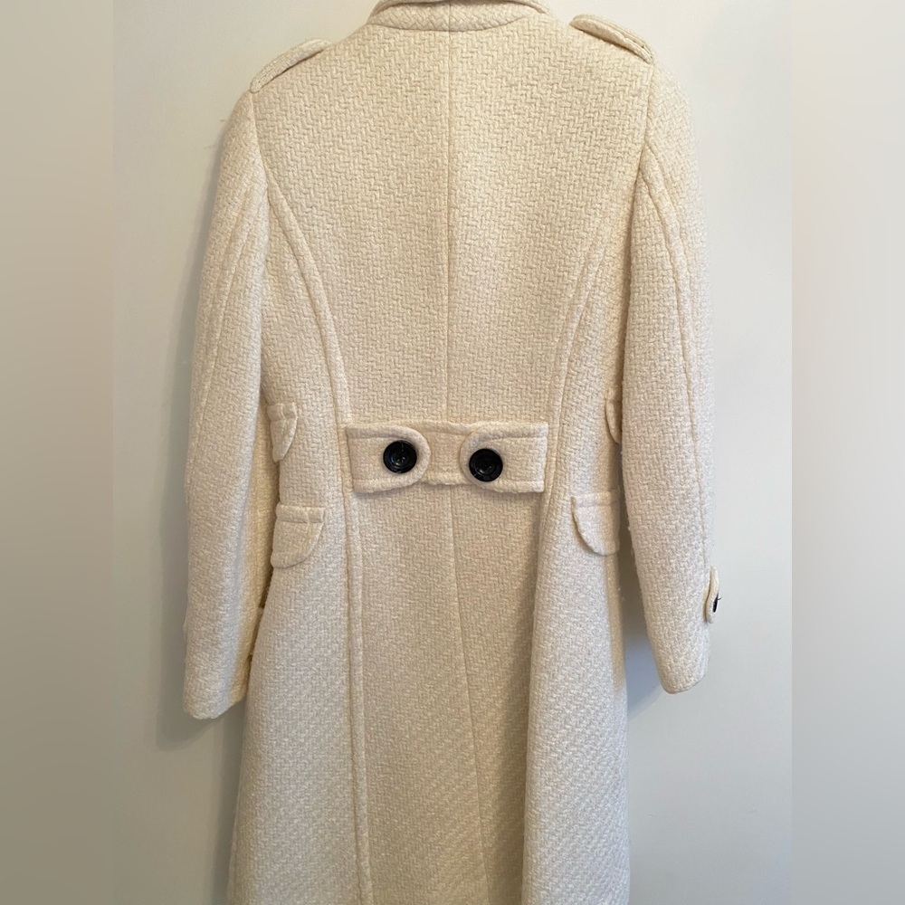 Mango Elegant Cream Double-Breasted Women's Coat - Picture 7 of 7
